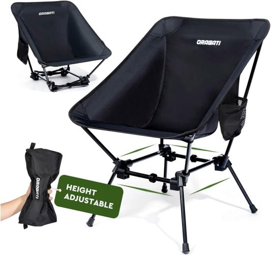 Lightweight Folding Camping Chair – Portable for Camping, Backpacking, Beach & Outdoor Picnics, Black 🪑