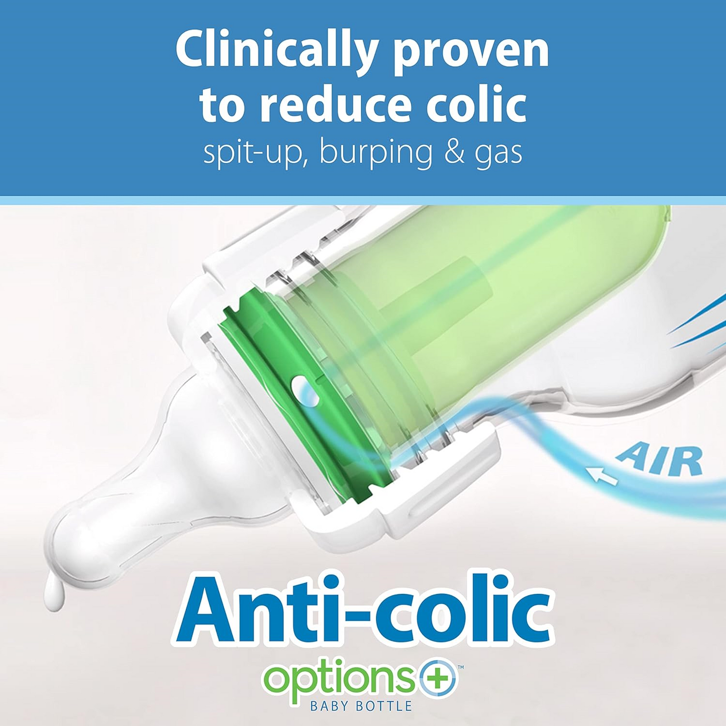Natural Flow Anti-Colic Options+ Narrow Baby Bottle