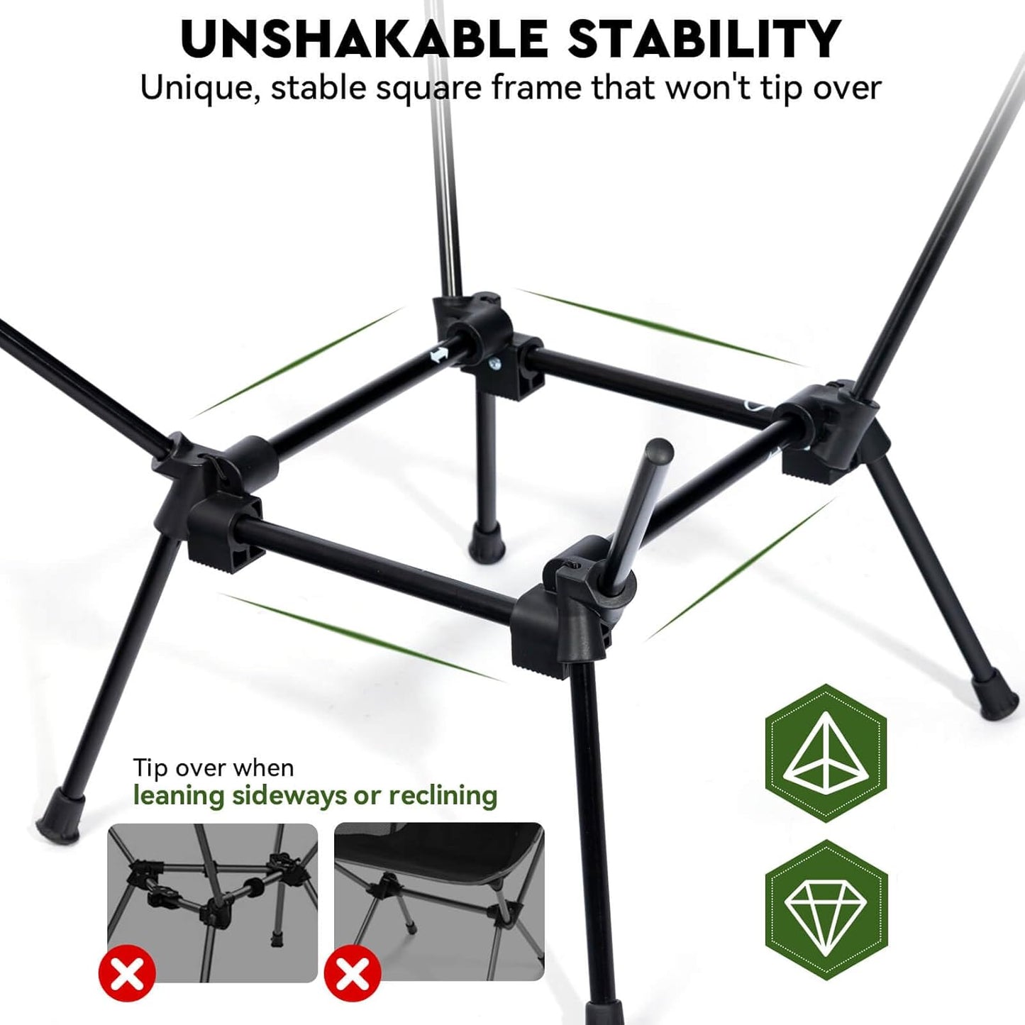 Lightweight Folding Camping Chair – Portable for Camping, Backpacking, Beach & Outdoor Picnics, Black 🪑